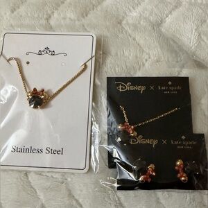 Kate Spade Disney Gold and Red Necklace